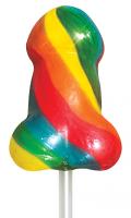 Rainbow Bachelorette Party Candy Pecker Pop Sucker - Rainbow Penis Lolli Pop